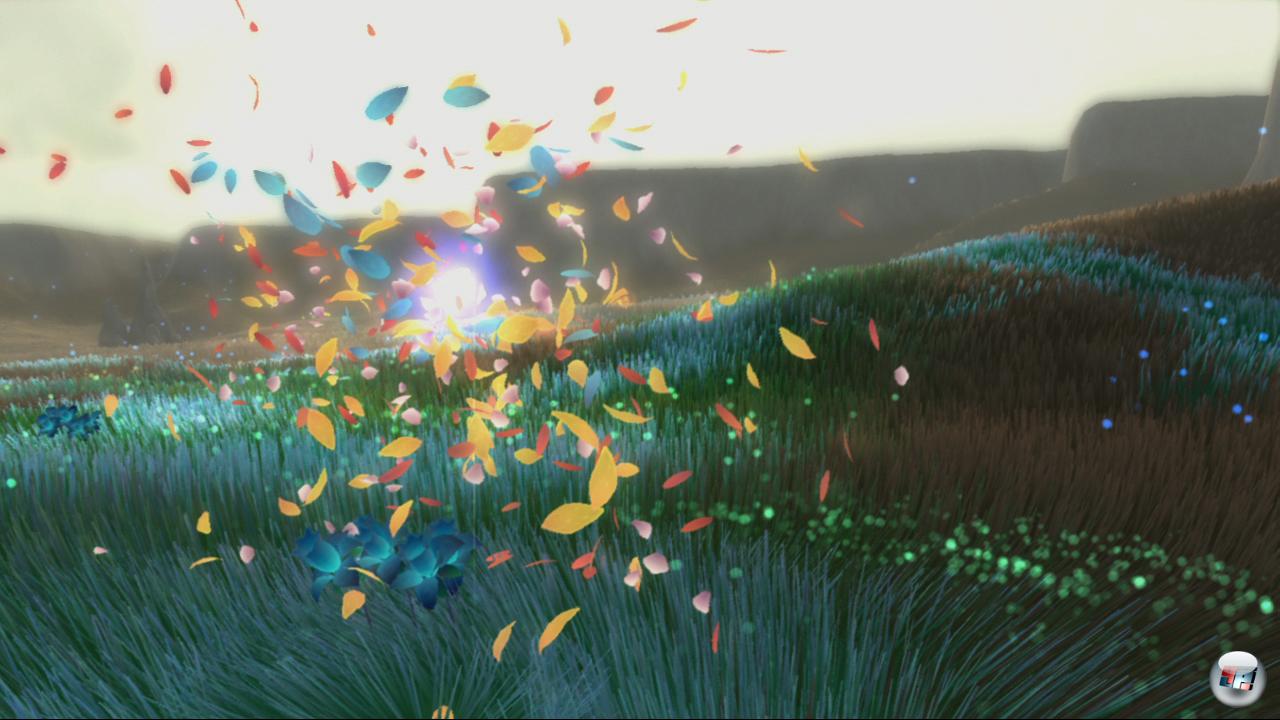 Auf der PlayStation 4 steuert sich Flower mit dem neuen Dualshock etwas pr&auml;ziser.