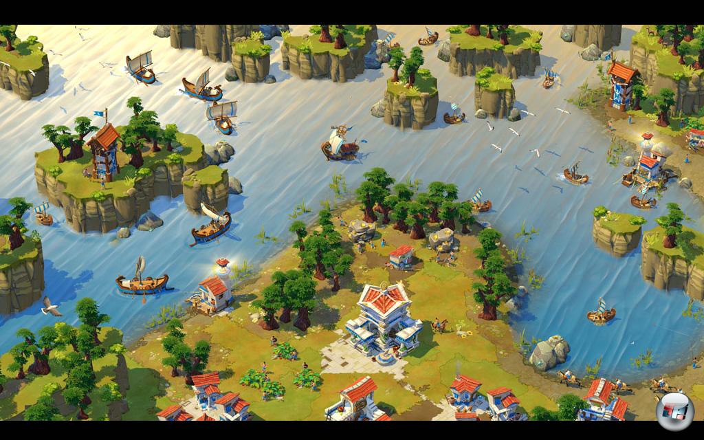 Vor allem Schiffe bleiben st&auml;ndig irgendwo h&auml;ngen oder drehen sich im Kreis, statt anzugreifen.