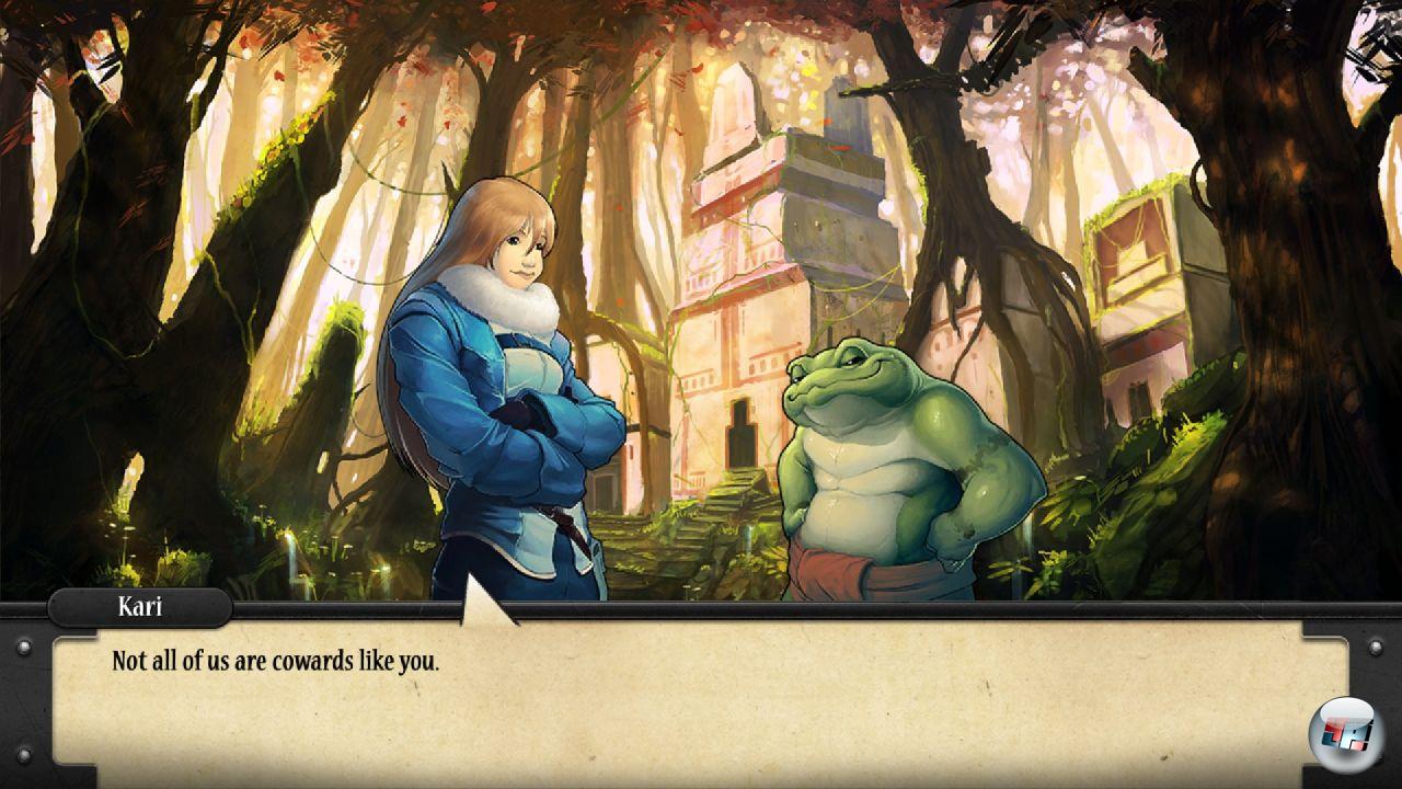 Die Story wird in statischen Comicszenen pr&auml;sentiert.