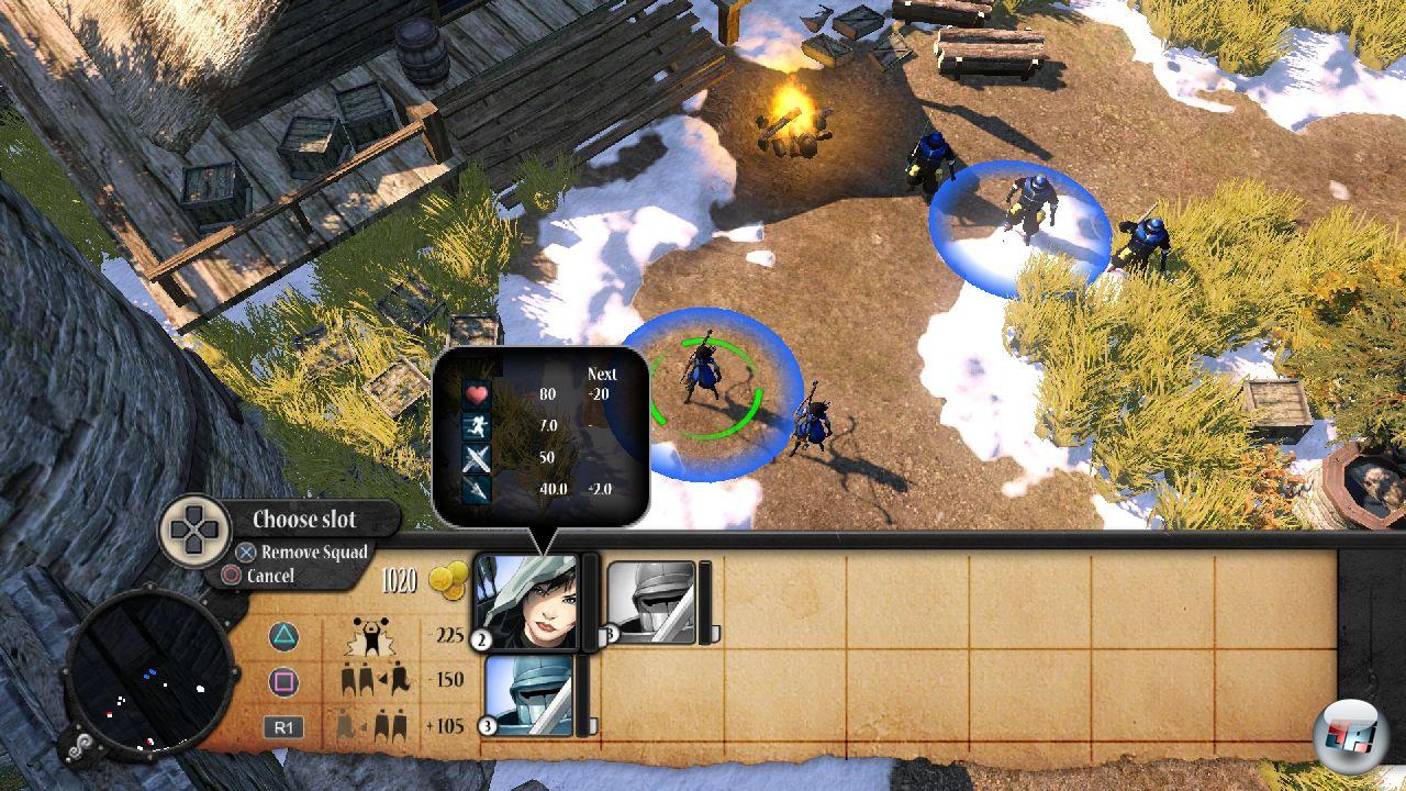 Vor Beginn einer Mission w&auml;hlt man die Startpl&auml;tze seiner Truppen.