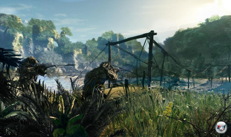 Die Chrome Engine 4 erschafft eine glaubwürdige Inselwelt mit dichter Vegetation, aber leider auch mit häufigen Ruckeleinlagen. Die Chrome Engine 4 erschafft eine glaubwürdige Inselwelt mit dichter Vegetation, aber leider auch mit häufigen Ruckeleinlagen.