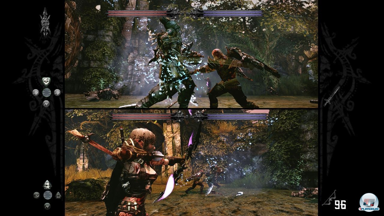 An den Konsolen kann man auch per Splitscreen ins Gefecht ziehen. Ansonsten stehen auch Online- und LAN- bzw. System-Link zur Verf&uuml;gung.