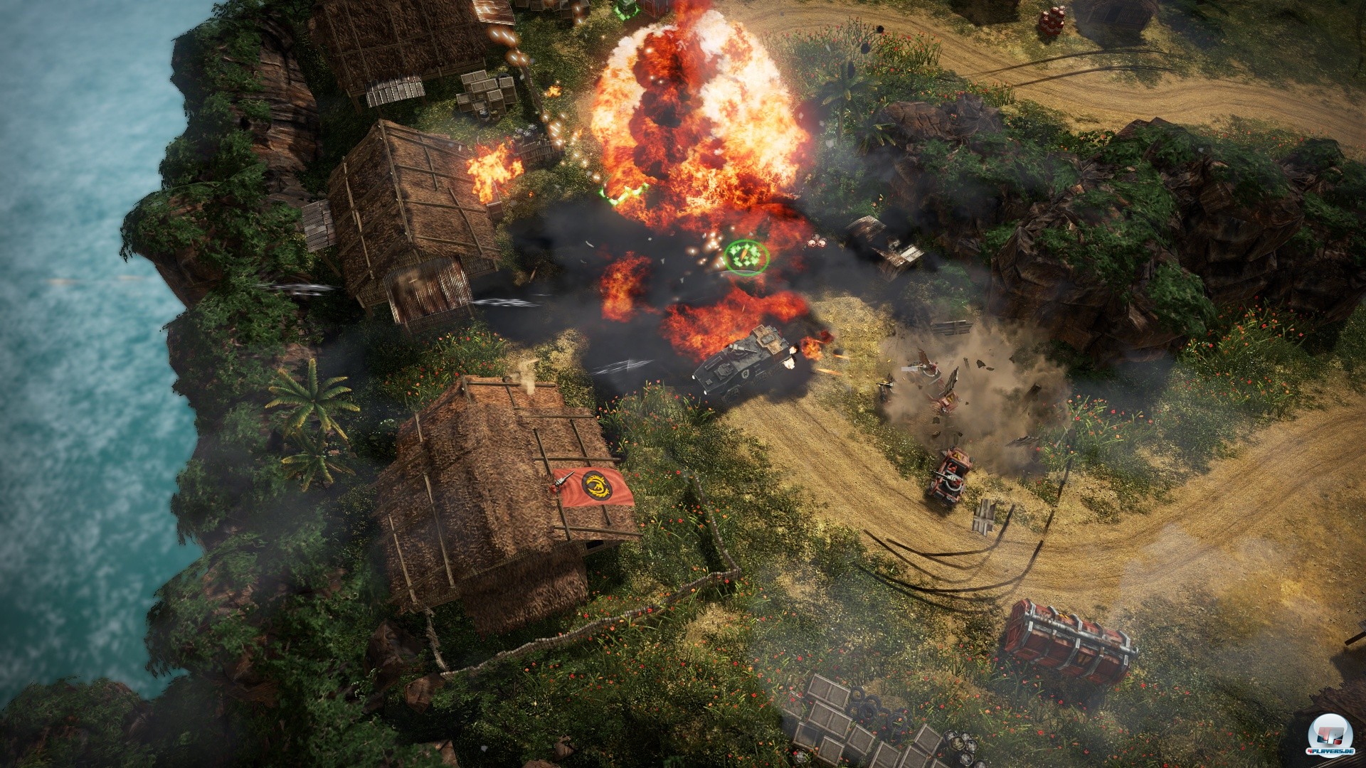 In den weitl&auml;ufigen Spielabschnitten knallt und rummst es teils gewaltig.