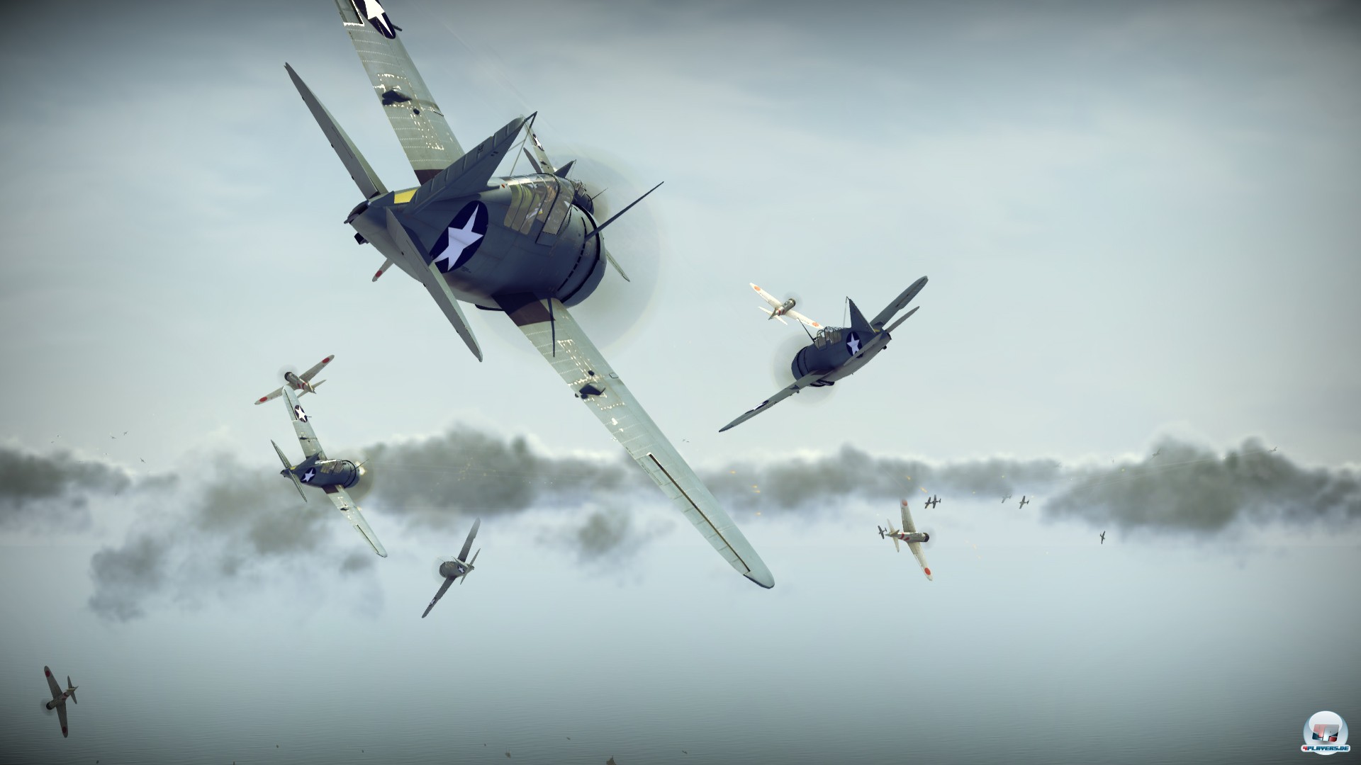 Man ist meist im Geschwader unterwegs, was ebenso Segen wie Fluch ist - denn die Kameraden-KI ist zum Teil haarstr&auml;ubend selbstm&ouml;rderisch!