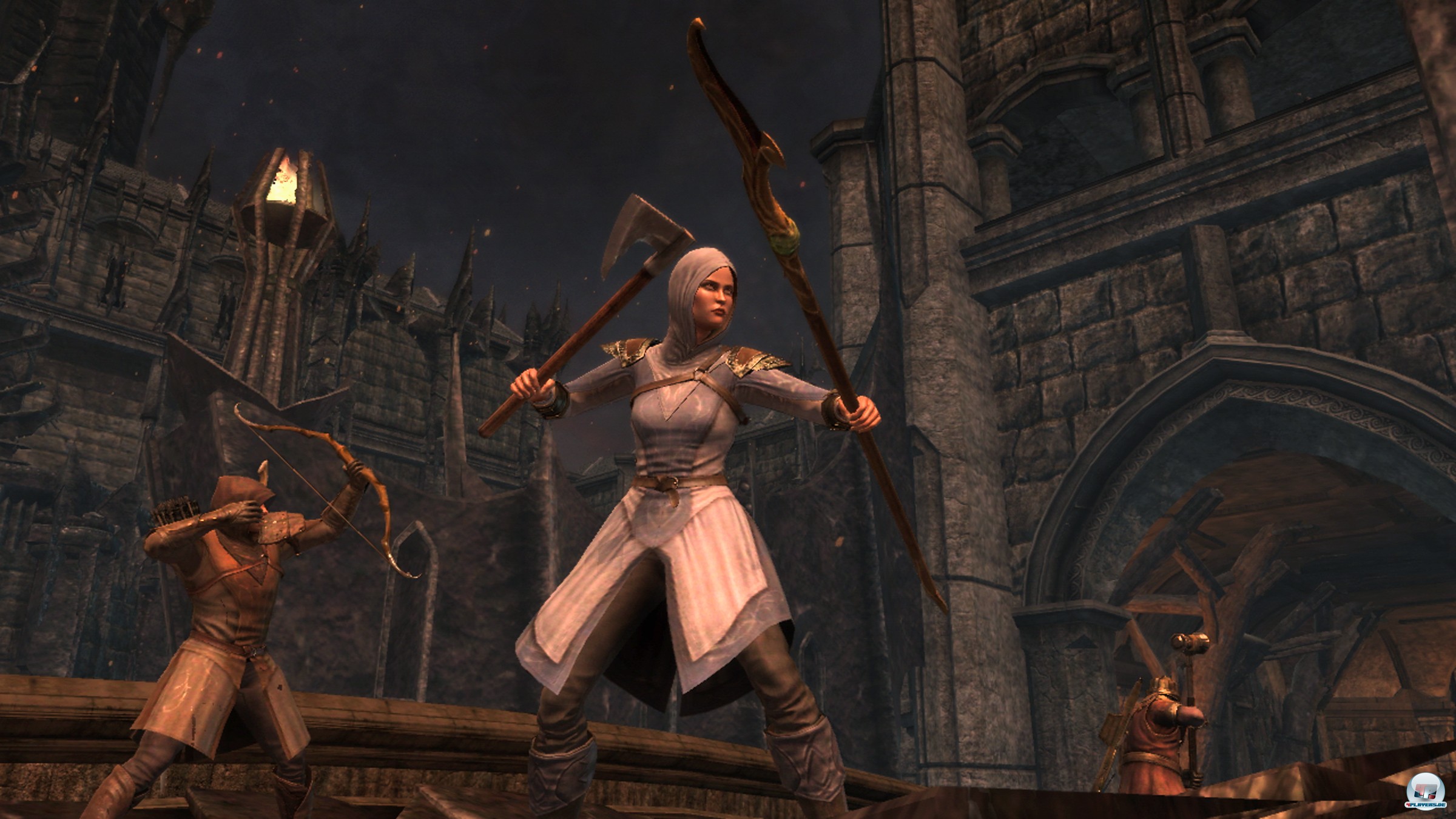 Trotz unterschiedlicher F&auml;higkeiten bleiben die Helden leider blass. Nur die Elbin tut sich als Zauberin ein wenig hervor.