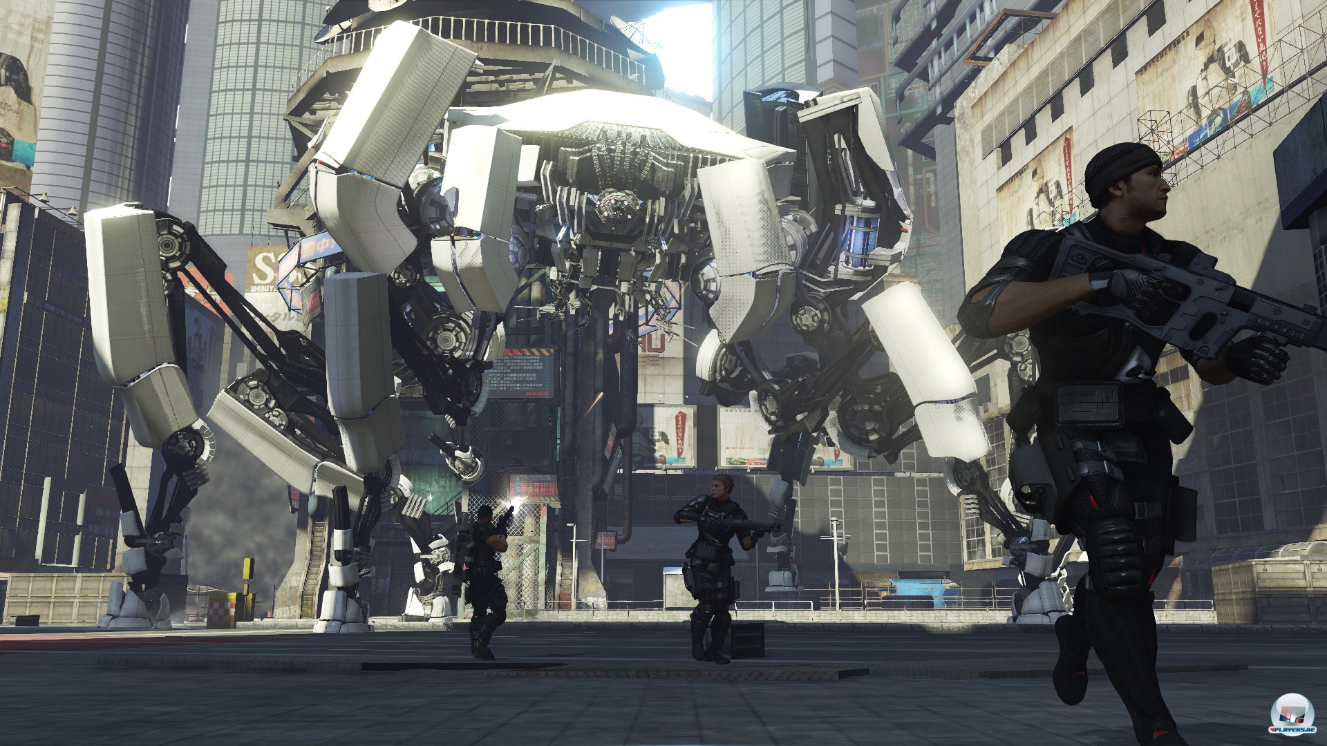 Gigantomanie: Im Bosskampf trumpft Binary Domain m&auml;chtig auf.