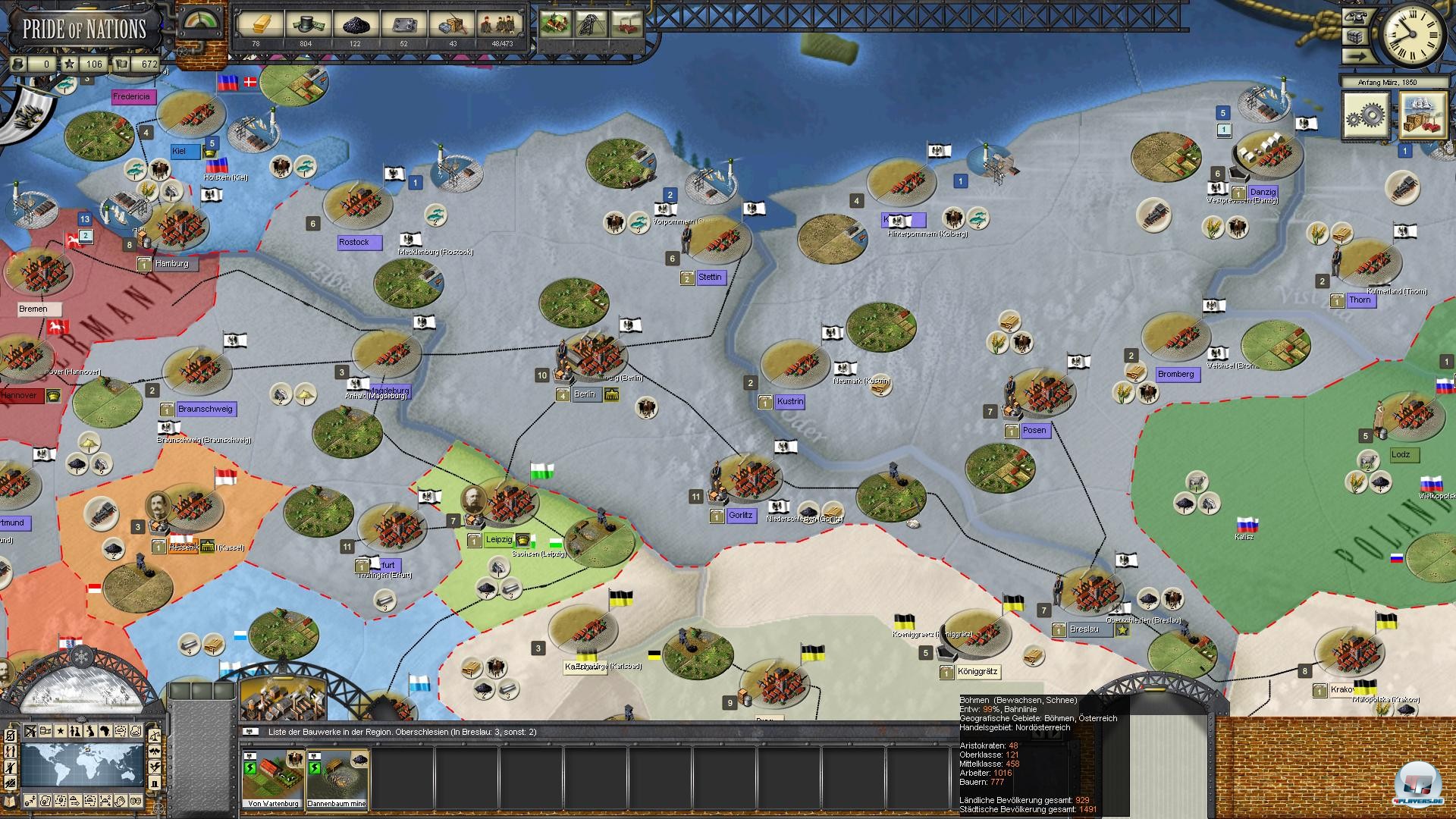 Jeder Provinz produziert was, das sich steigern l&auml;sst. 