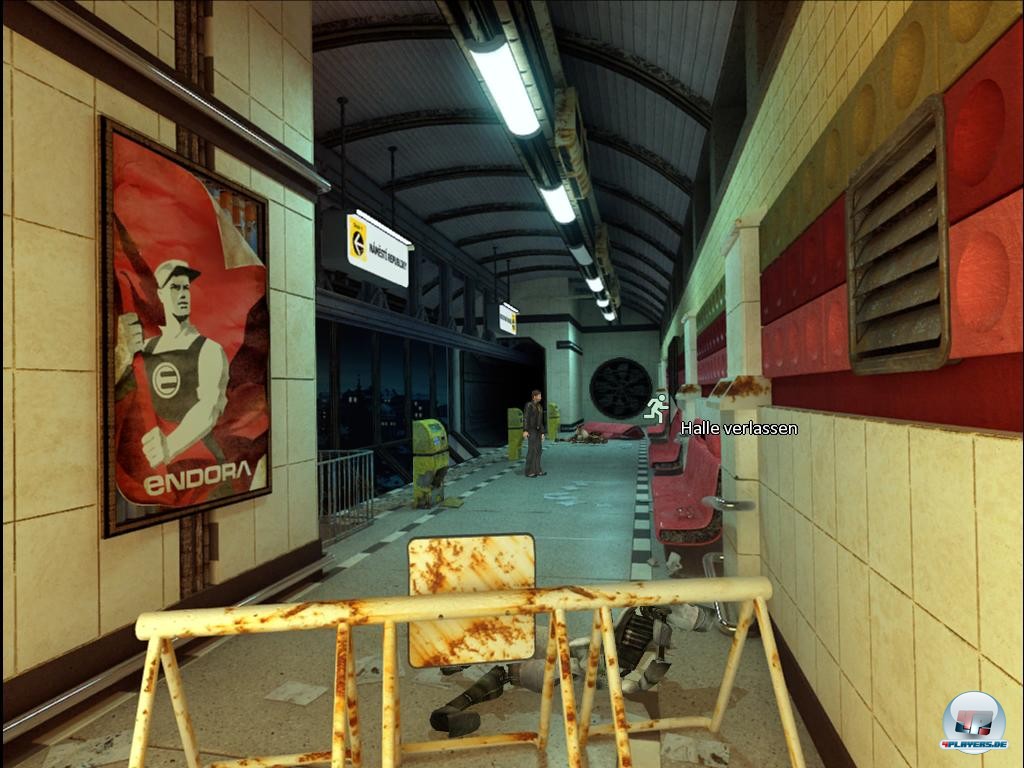 &Uuml;berall liegen Roboter rum. Wenn der Held nicht bald was findet, kann er sich dazu legen.b 