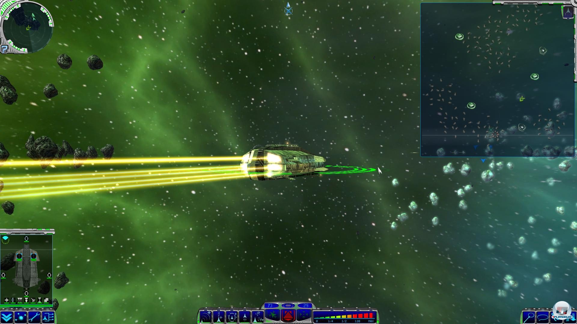 Schnell zur&uuml;ck zur Station. Wenn ich jetzt beschossen werden, gehe ich hops. 