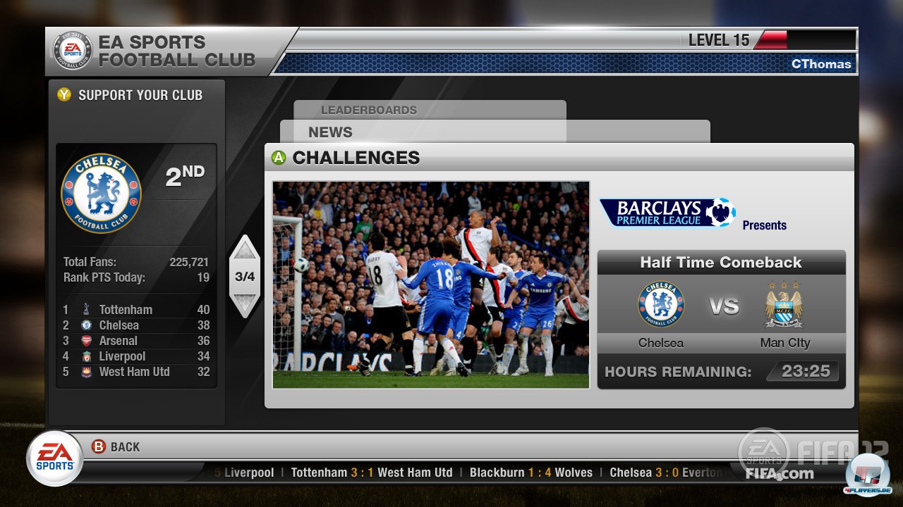 Neue Men&uuml;s und vor allem neuer Online-Modus: Die virtuelle Karriere motiviertt mit Auf- und Abstiegen sowie Bindung an einen Club.