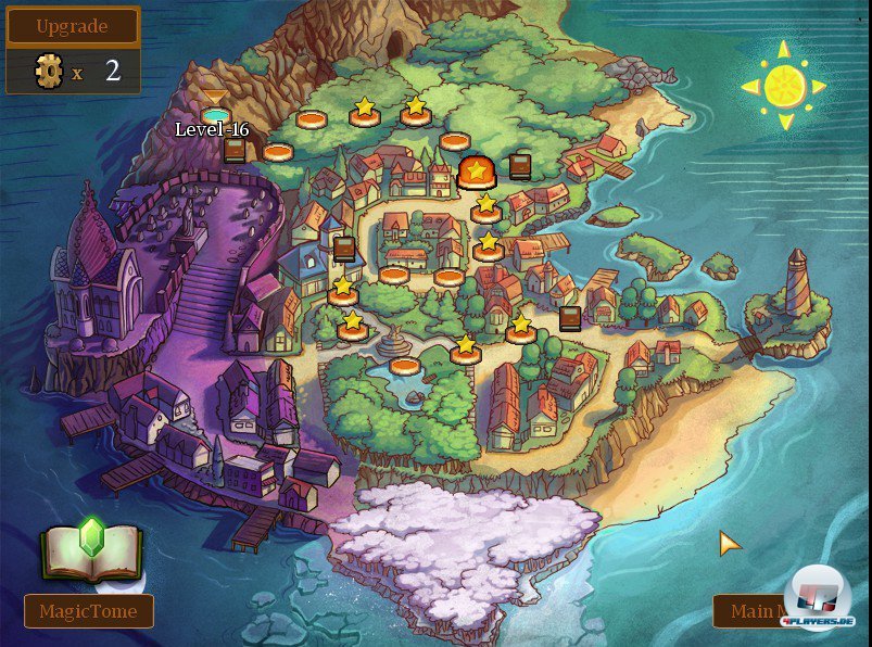 Auf dieser Karte wandert Claudia von einem Level zum n&auml;chsten: Aussuchen darf sie sich den Weg leider nicht.