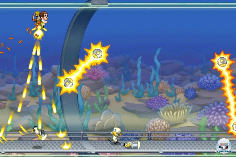 Ein Mann, ein Jetpack, eine Mission - so weit wie m&ouml;glich zu kommen. Jetpack Joyride basiert auf einem simplen Spielprinzip, erweitert es aber um motivierende Extras.