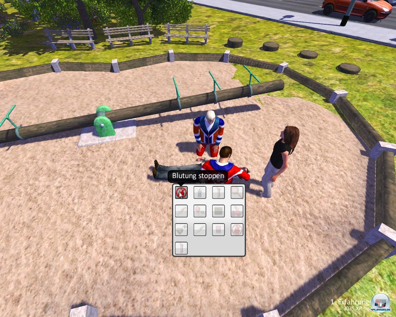 Dort angekommen wird die Erstversorgung per Kontextmen&uuml; vollzogen