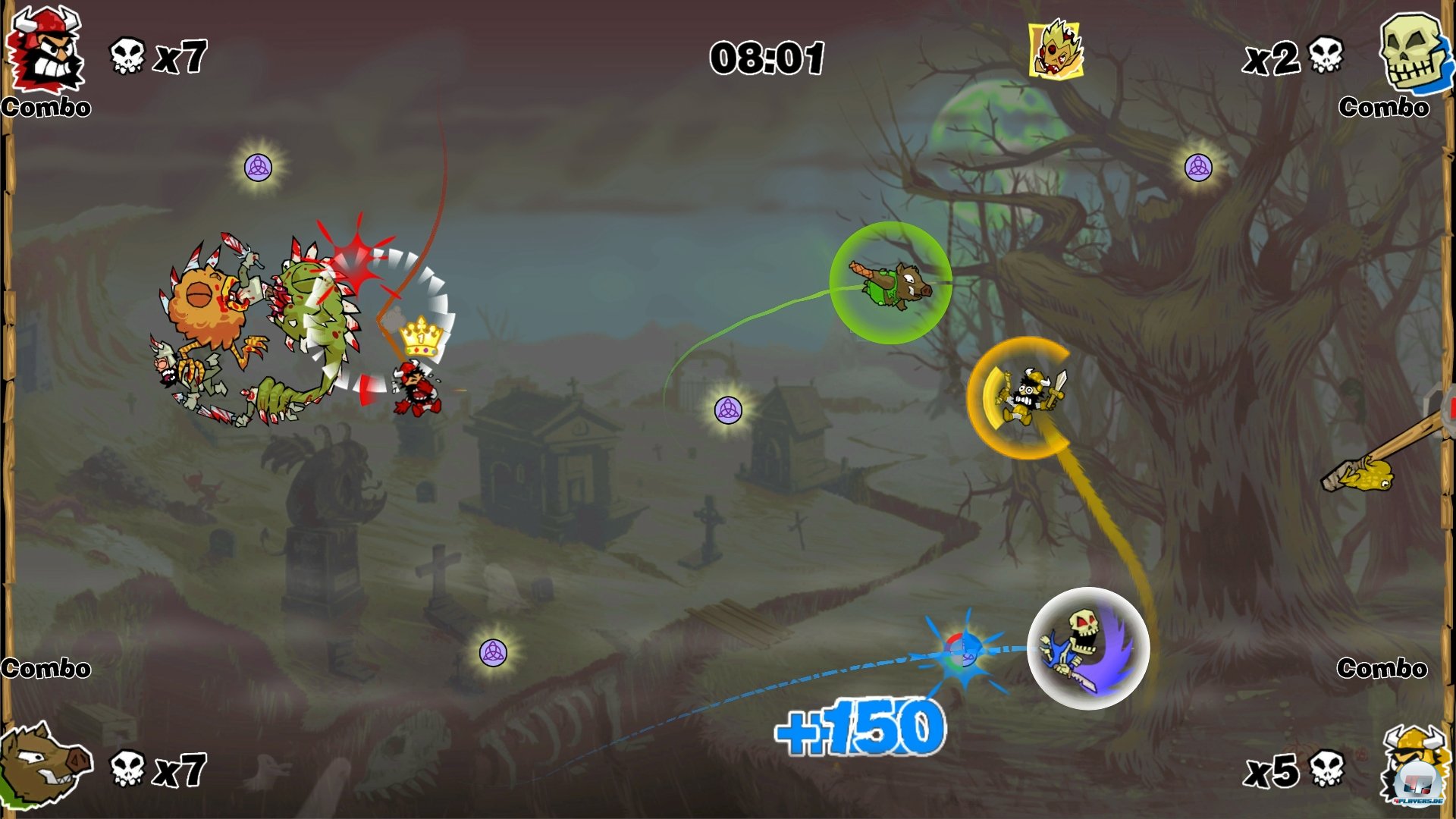 Der Mehrspielermodus beschr&auml;nkt sich leider auf lokale Duelle gegen Freunde und KI-Gegner.