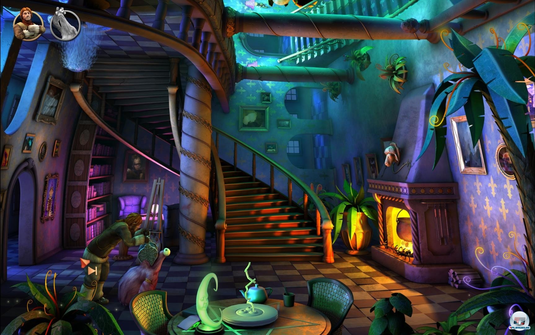 Umst&auml;ndlich: Befinden sich Vieh und Nate auf dem gleichen Bild, laufen sie beim Wechsel erst einmal an eine festgelegte Position.