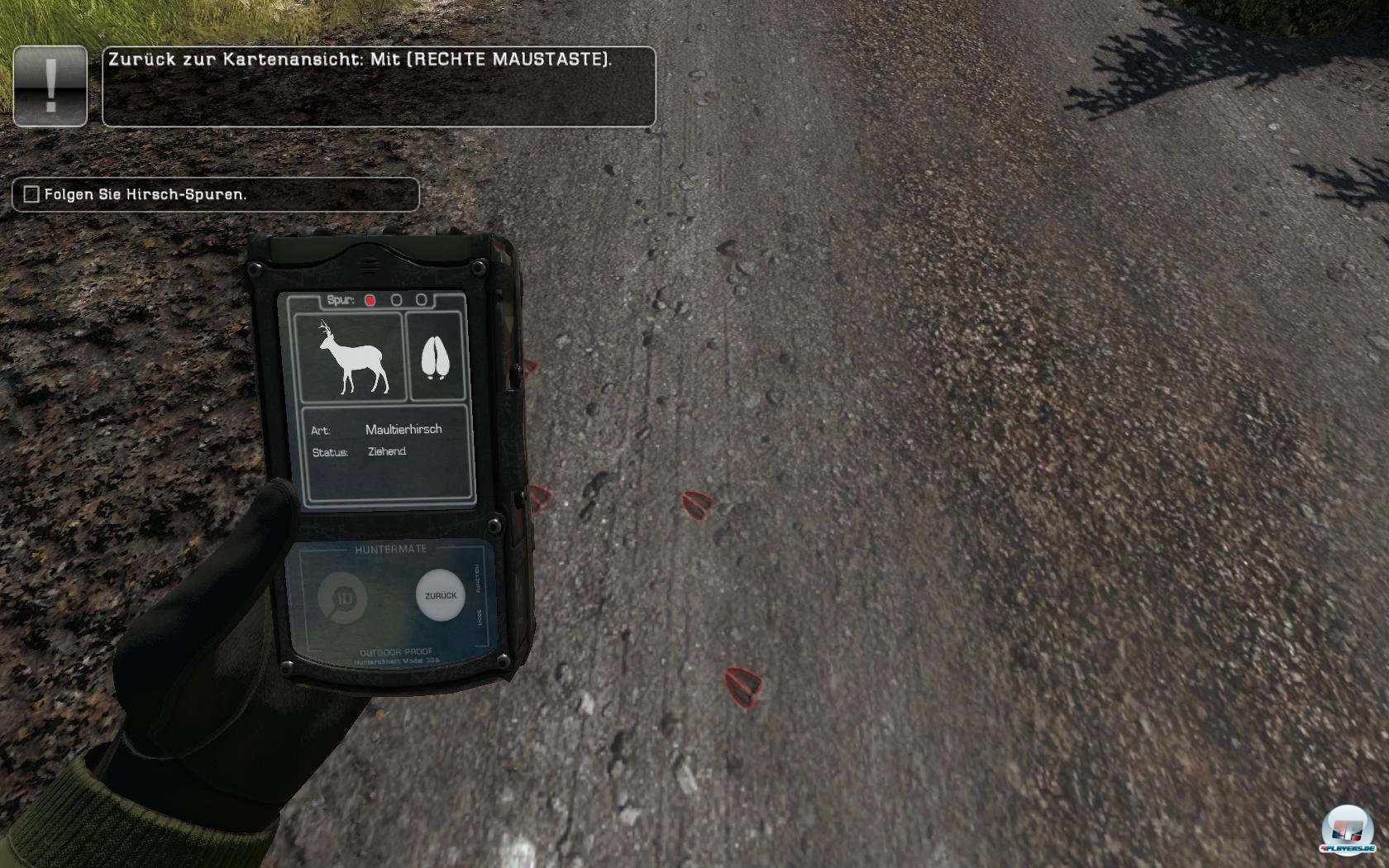 Sp&auml;ter gibt es diesen Service nicht mehr. Per Hunting Mate werden die Spuren analysiert