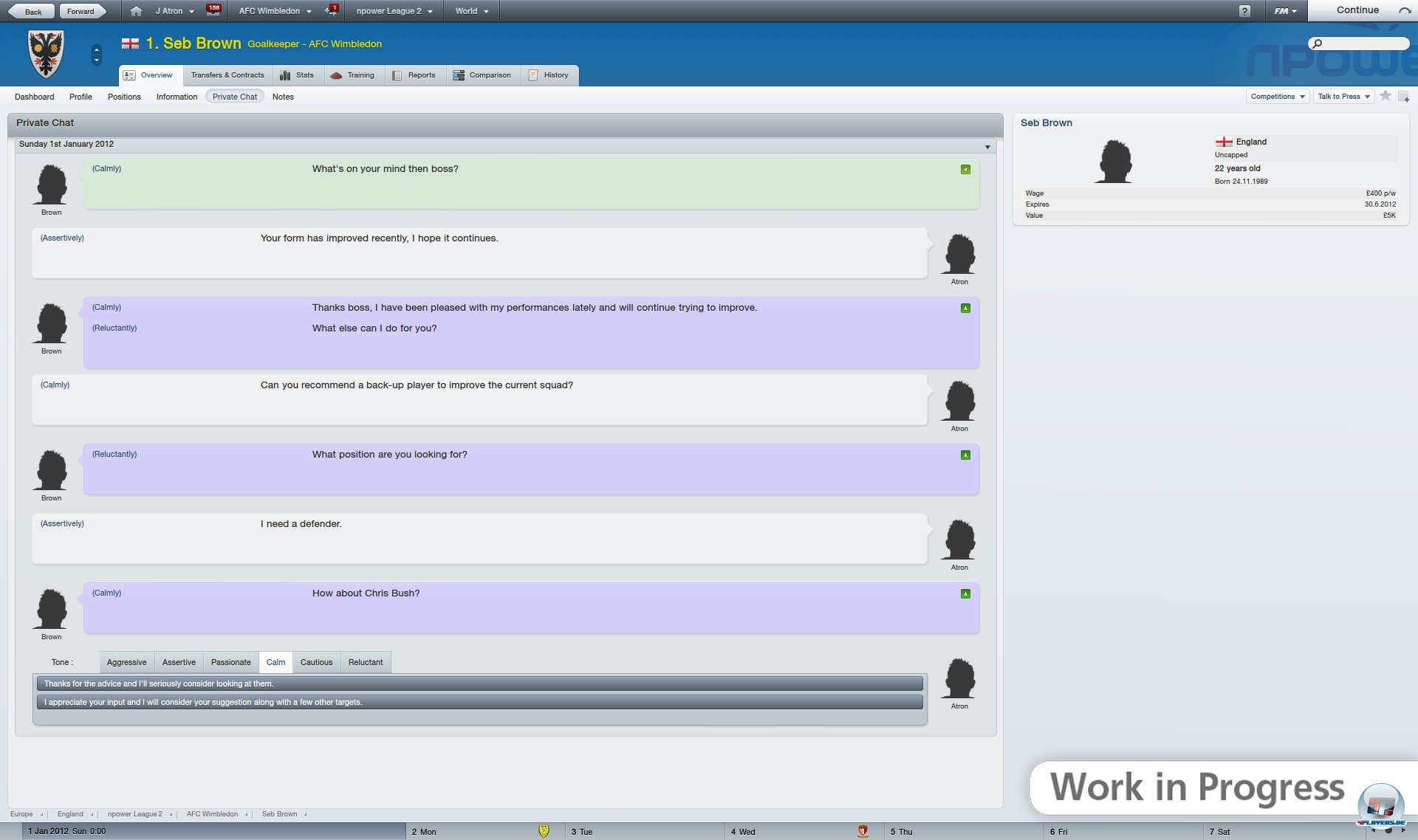 Die Team- und Spielergespr&auml;che bieten erweiterte M&ouml;glichkeiten, f&uuml;hren aber nach wie vor mitunter zu unerw&uuml;nschten Nebenwirkungen.