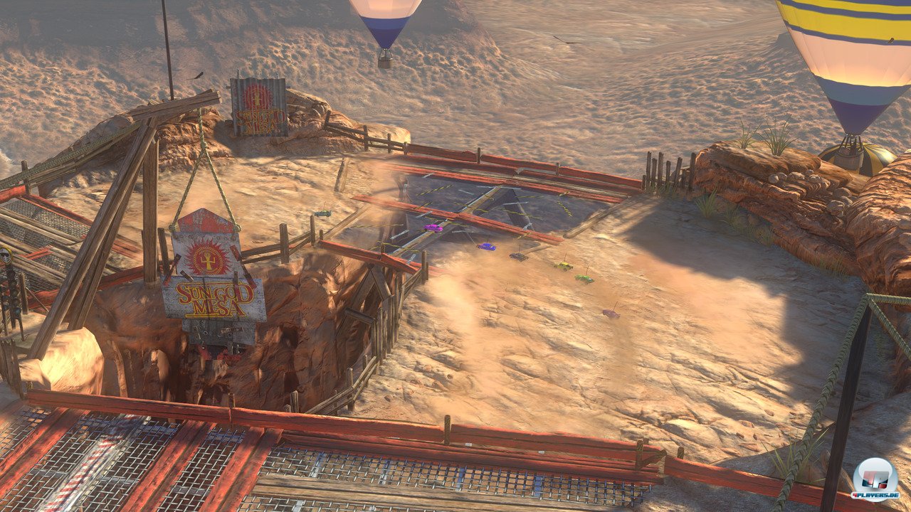 Beim Luftbild hat man den besten &Uuml;berblick &uuml;ber die kurzen Pisten.