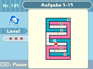 Auf dem Touchscreen sieht man w&auml;hrenddessen eine praktische 2D-Level-&Uuml;bersicht.