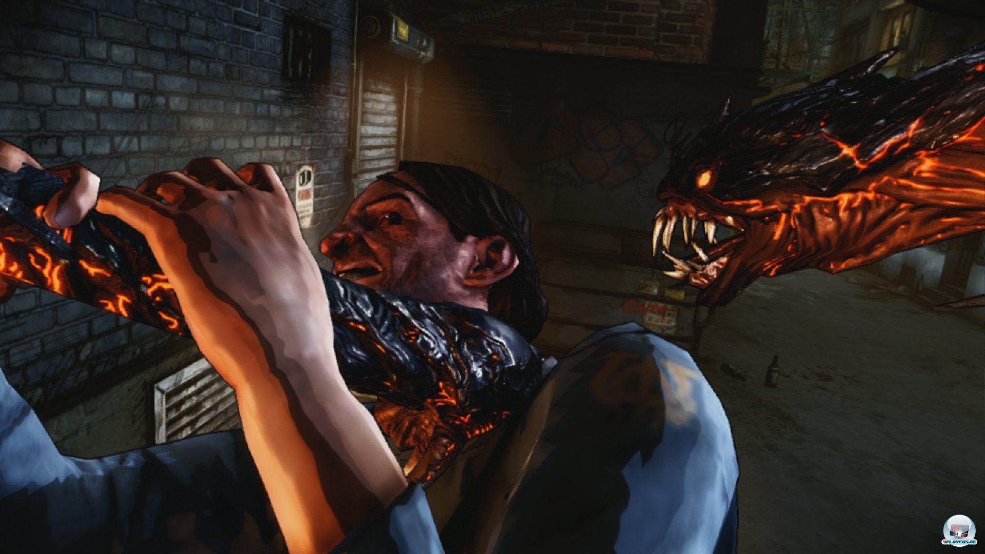 Say hello to my little friend: Die beiden Tentakel sorgen wieder einmal f&uuml;r den gr&ouml;&szlig;ten Spa&szlig;, den man mit der Finsternis haben kann.