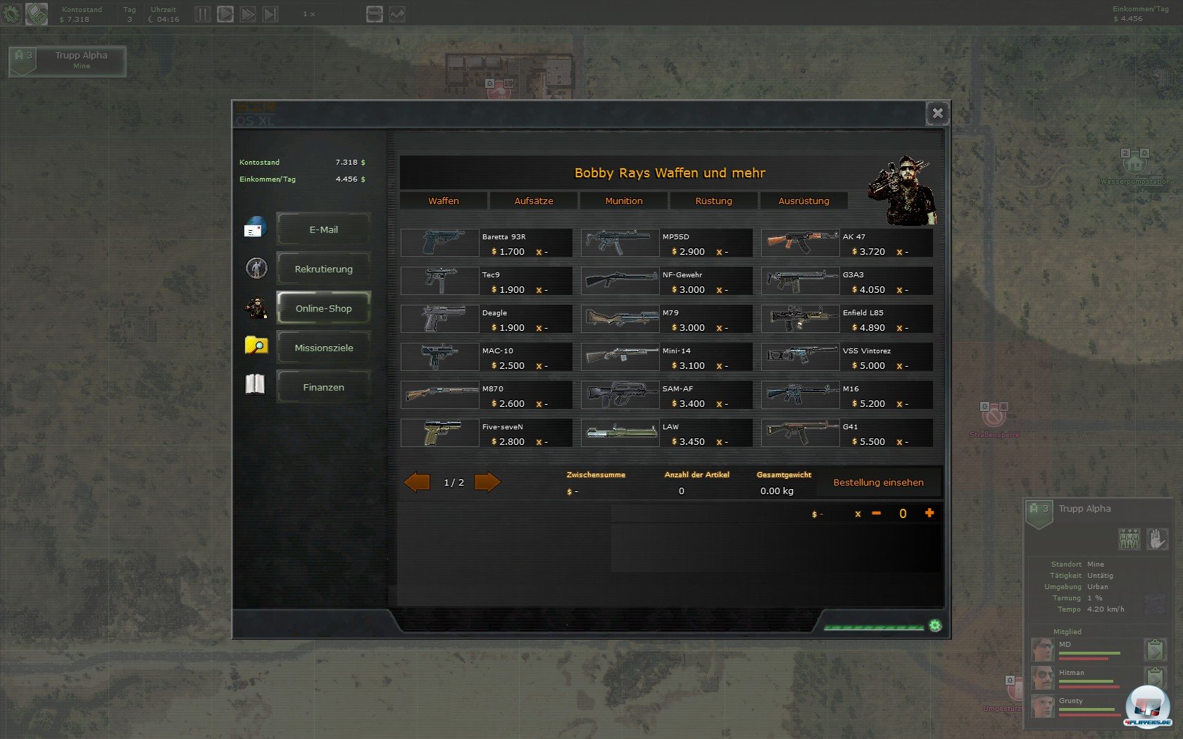 Das Waffenarsenal bietet allerlei Schie&szlig;pr&uuml;gel, h&auml;lt den Vielf&auml;ltigkeitsvergleich mit dem Klassiker aber nicht stand.