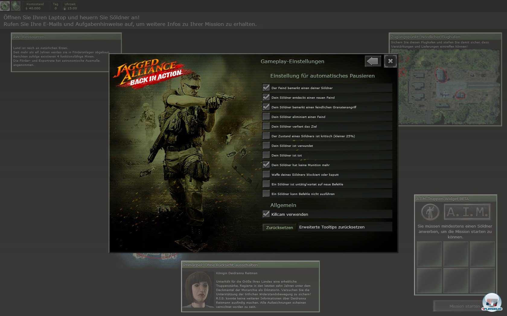 Ein Blick auf die Auto-Pause-Ausl&ouml;ser.