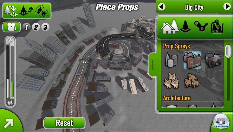 Der mächtige Editor beitet deutlich mehr Möglichkeiten als die ohnehin gelungenen DS-Raser Trackmania Turbo oder Race Driver: GRID. Der mächtige Editor beitet deutlich mehr Möglichkeiten als die ohnehin gelungenen DS-Raser Trackmania Turbo oder Race Driver: GRID.