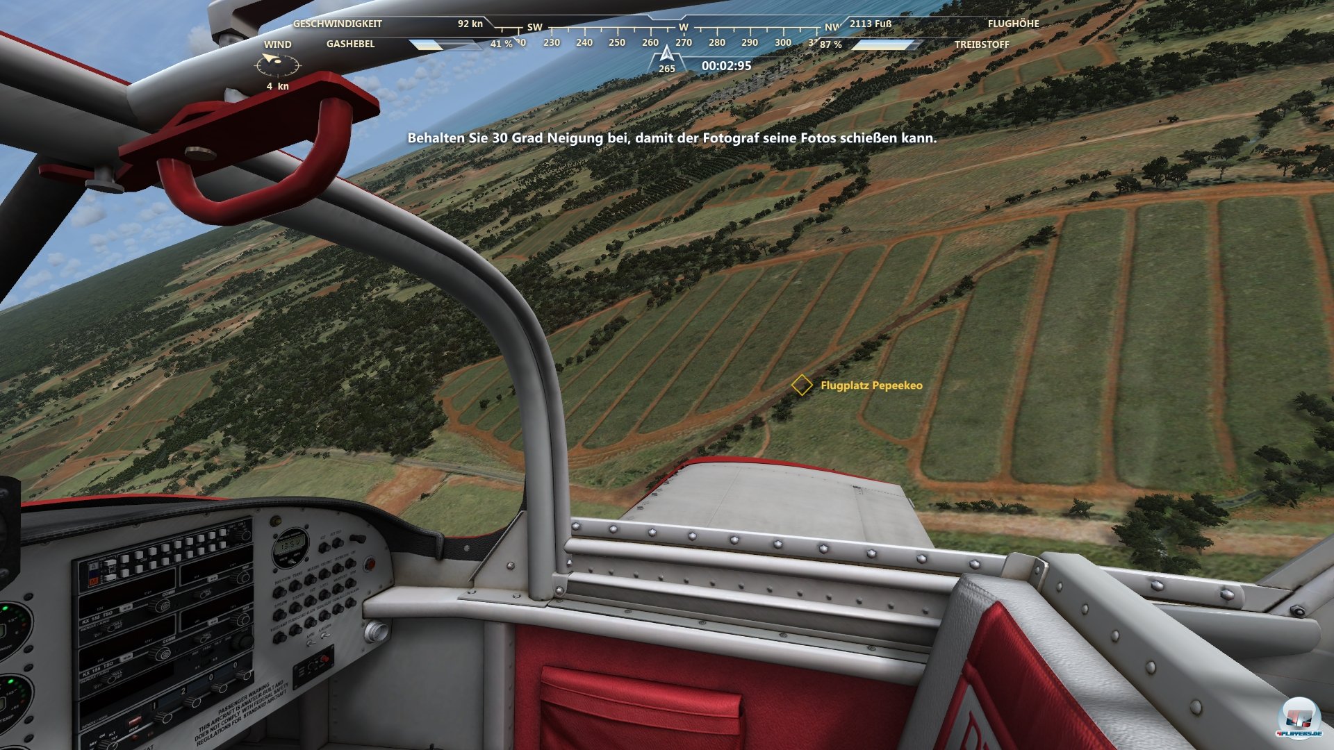 Im Gegensatz zu X-Plane 10 und Co. ist hier tats&auml;chlich auch ein Spiel enthalten: Man kann sich die Zeit mit Eins&auml;tzen, Herausforderungen und der Jagd nach Aerocaches vertreiben.