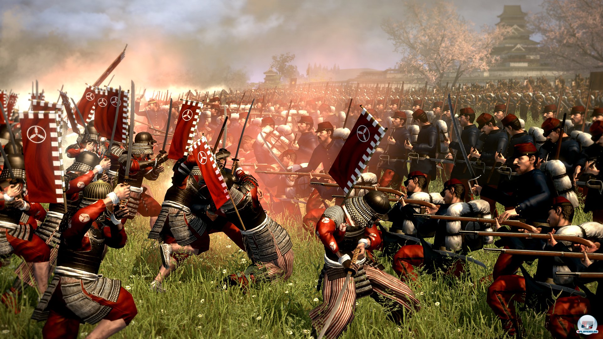 Auf dem Schlachtfeld erinnert dieses Shogun nat&uuml;rlich sofort an Empire: Total War: Sobald es knallt und der Pulverdampf in die Luft steigt, regiert der ballistische Tod. In den ersten Gefechten hatte ich das Gef&uuml;hl, dass er hier noch fataler w&uuml;tet.