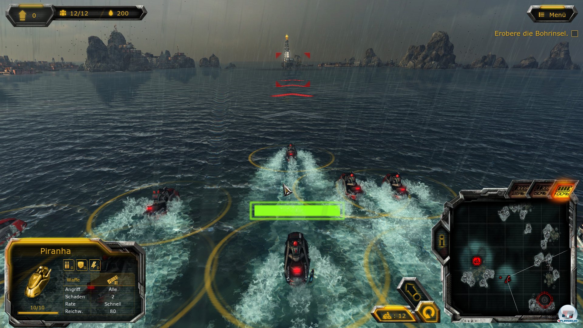 Gibt man den Befehl, s&uuml;rmen die Truppen los, um die Station zu nehmen. 