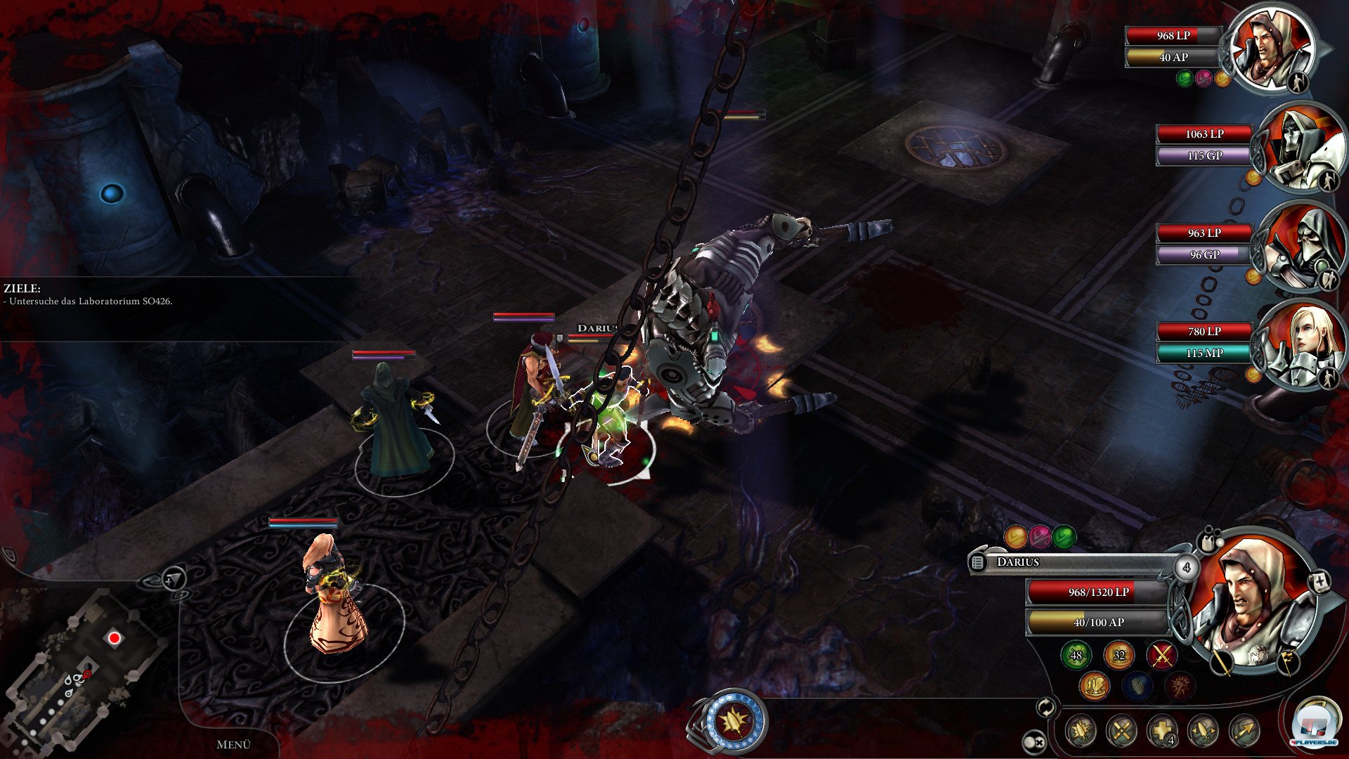 Wenn's eng wird, blockieren sich die Recken schon mal gegenseitig. Dann ist ein P&auml;uschen angesagt, das f&uuml;r Ordnung sorgt. 