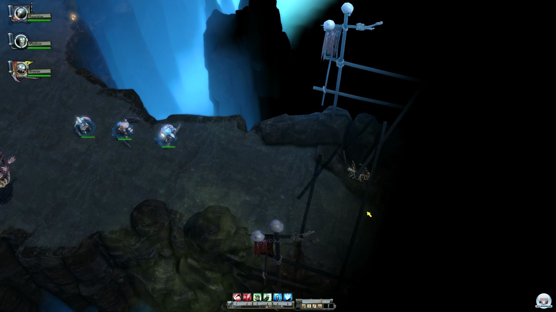 Durch den Fog of War bleibt das Erkunden der Schaupl&auml;tze spannend.