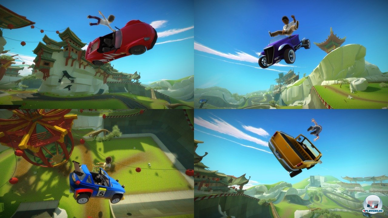 Per Splitscreen k&ouml;nnen bis zu vier, online sogar bis zu acht Spieler auf die Tube dr&uuml;cken.