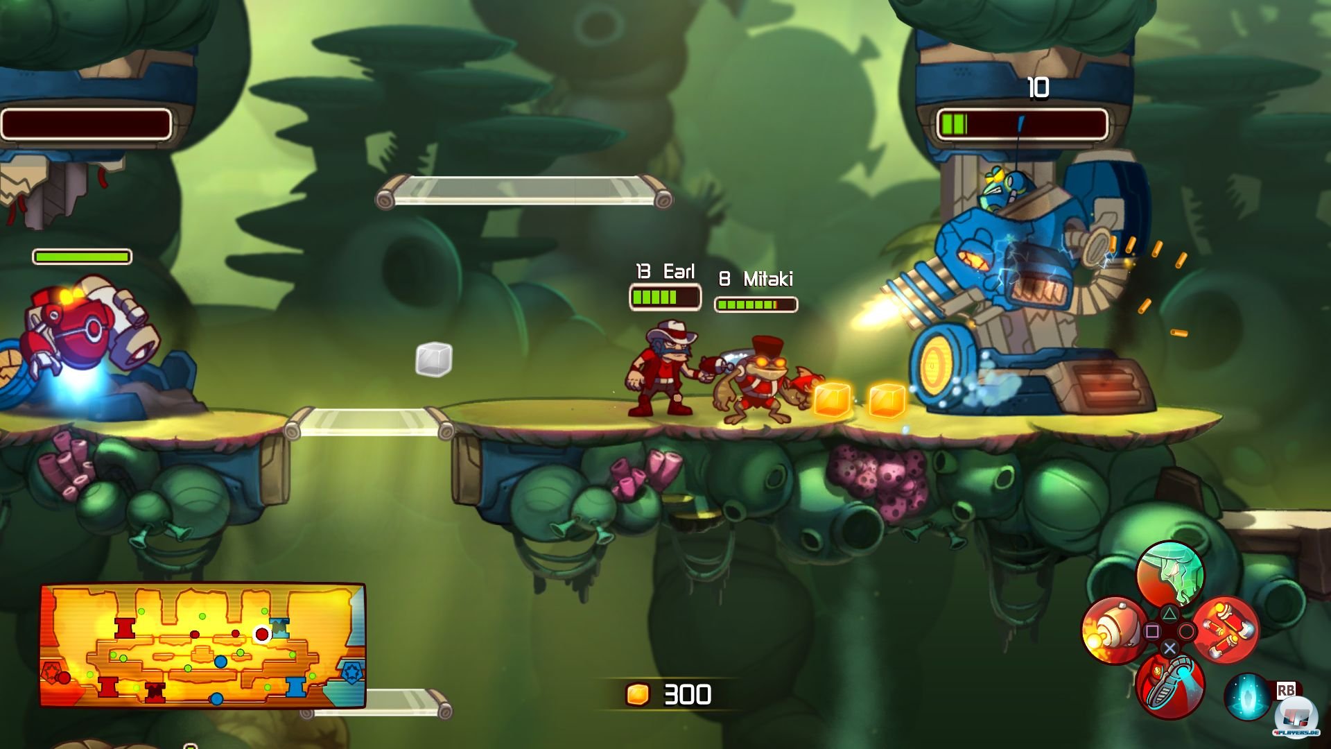 Um ins gegnerische Hauptquartier zu gelangen, m&uuml;ssen erst eine Reihe automatischer Gesch&uuml;tze aus dem Weg ger&auml;umt werden.