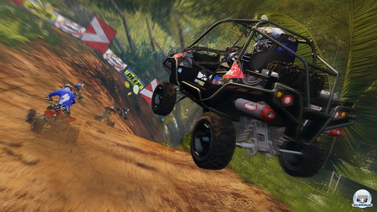 Anstelle von Motorr&auml;dern gibt es als Alternative diesmal Buggies: Statt mit Lufttricks f&uuml;llt sich ihr Nitro automatisch.