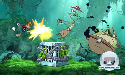 Auf diesem Screenshot sieht alles prima aus, doch in Bewegung bilden sich ab und zu gro&szlig;e Pixelbl&ouml;cke, wie man sie aus schlecht codierten Filmen kennt.