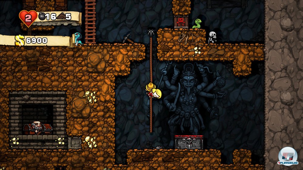 Rettet man eine hilflose Maid, gibt's zur Belohnung einen Kuss und ein wertvolles Energie-Herz. Anders als im PC-Original darf man auch M&auml;nner und Hunde retten.