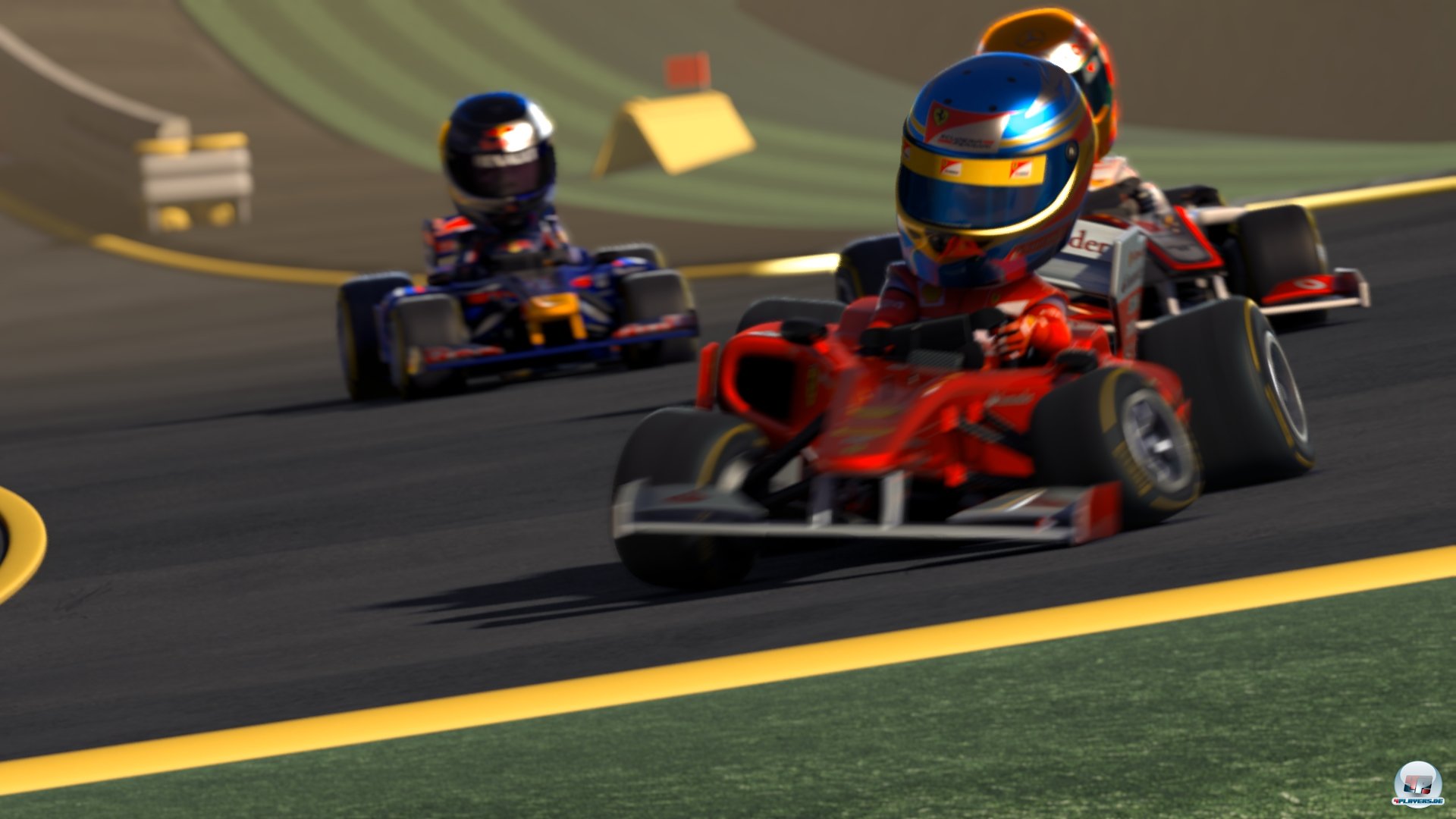 Piloten und ihre Mini-Karts sehen knuffig aus. Leider f&uuml;hlen sich alle Boliden gleich an.