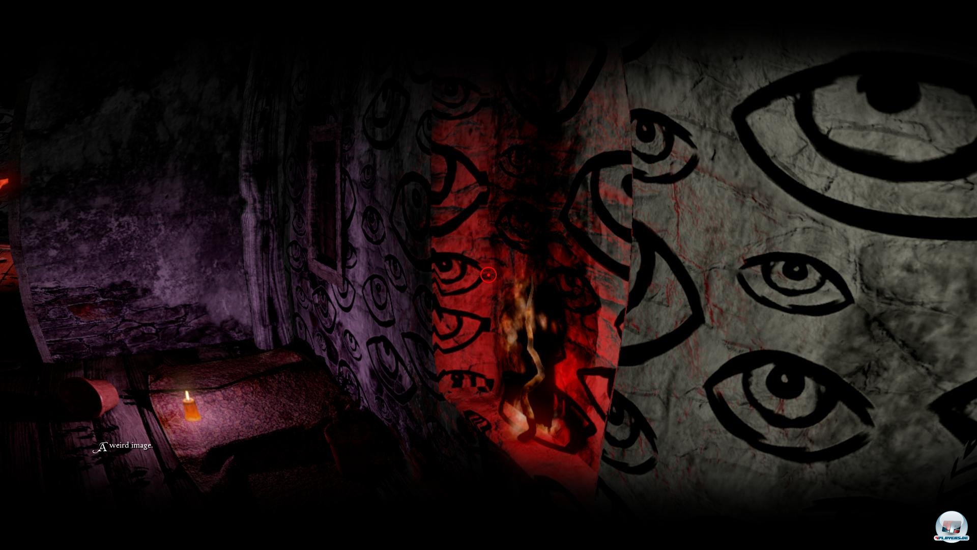 Sp&auml;ter wird die Umgebung surreal verzerrt oder von unwirklichem Gl&uuml;hen beleuchtet.