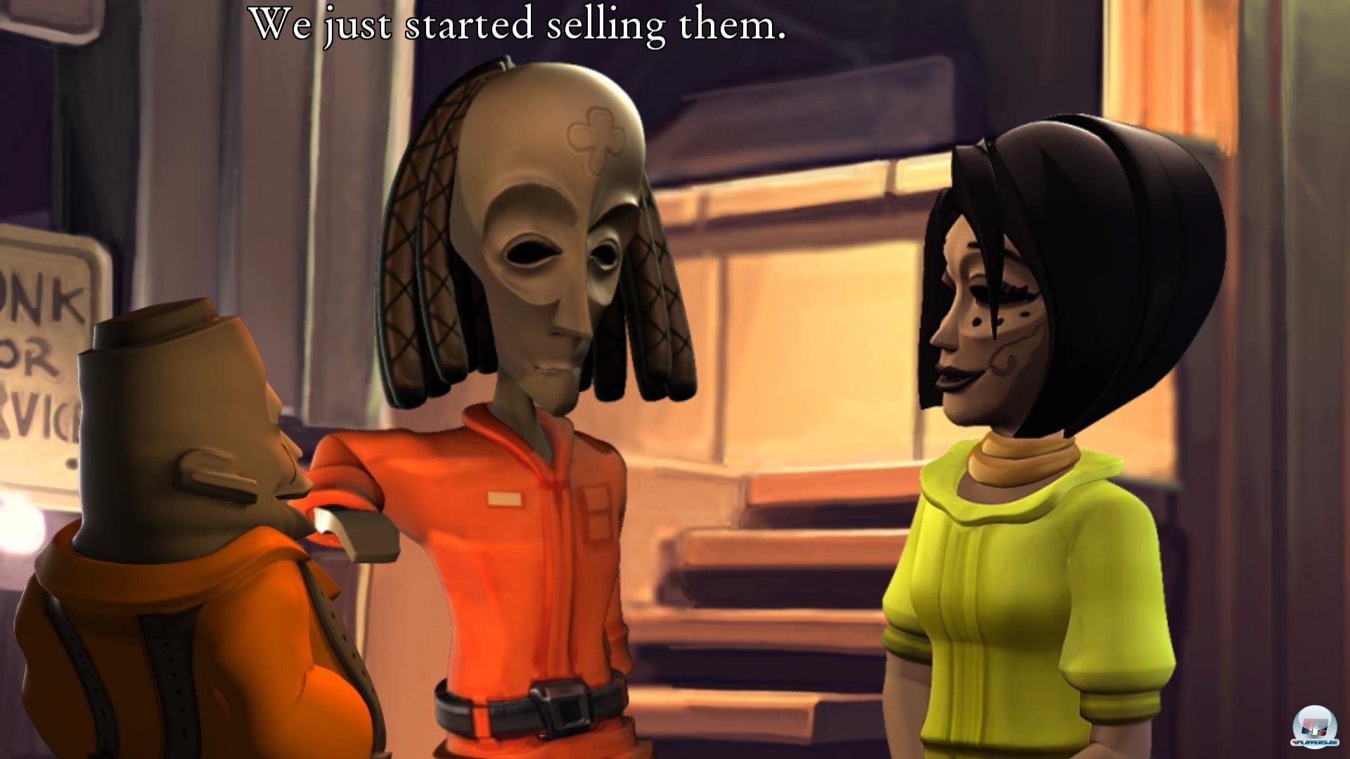 Lasst euch nicht t&auml;uschen: Auf den ersten Blick wirkt der Maskenstil unheimlich, doch Bwana und Kito sind zwei absolut liebenswerte Chaoten.