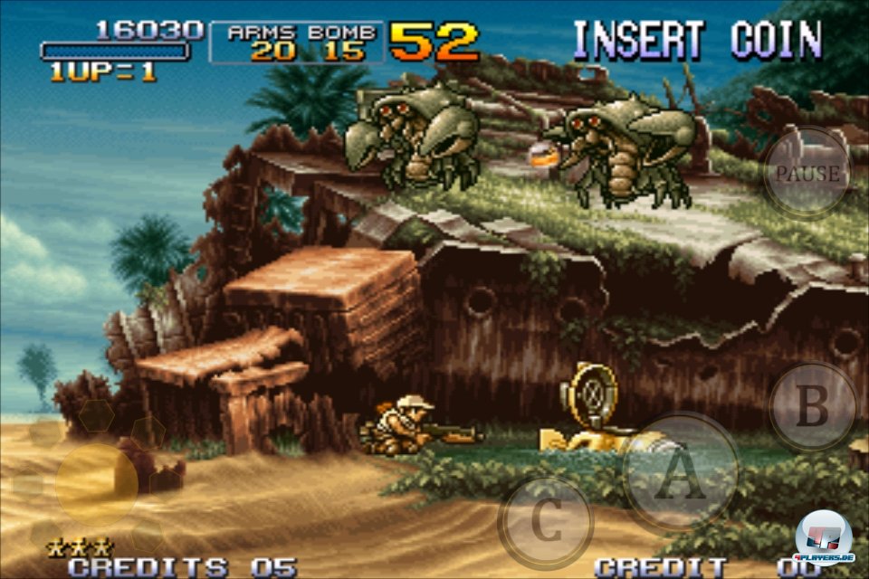 Auch auf den mobilen Plattformen hat Metal Slug 3 nichts von seinem Ballerwahnsinn verloren - au&szlig;erdem sieht's immer noch verteufelt gut aus!