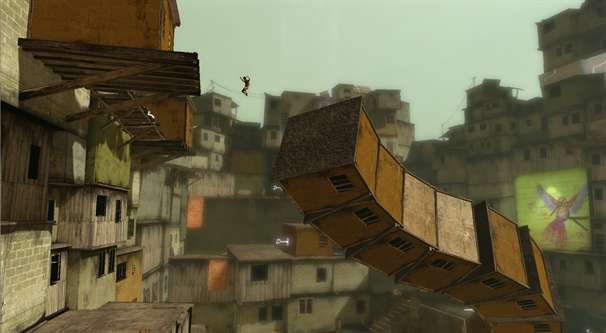 Imposante Umgebungsr&auml;tsel geh&ouml;ren zu den Highlights: Hier muss man eine br&uuml;cke aus kleinen H&uuml;tten errichten.