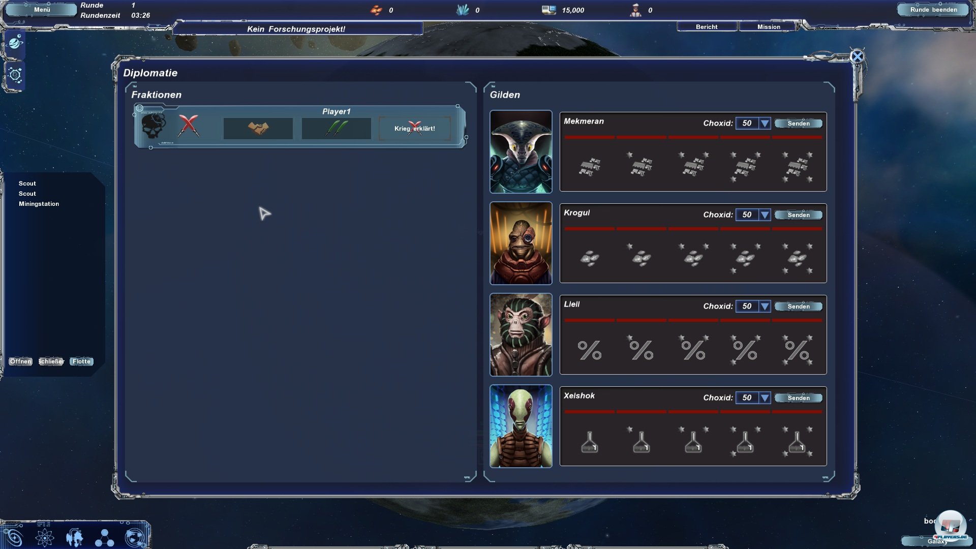 Verhandlungen fallen eher d&uuml;rftig aus, da man Krieg und Frieden anklickt. Die Gilden sind aber ganz nett. 