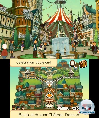 Tippt man aufs Lupen-Symbol, l&auml;sst sich die Umgebung untersuchen. Dazu bewegt man den Cursor wie mit einer Maus.