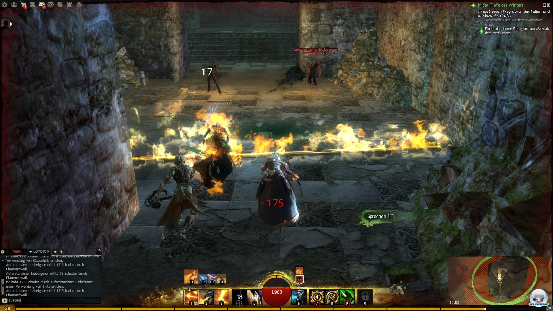 Die Story-Instanzen &uuml;berraschen mit Fallen und nerven mitunter mit unausgewogenen Gegnermassen.