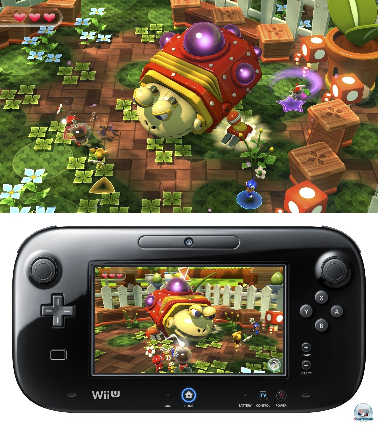 Chaotisch und spa&szlig;frei: Die Pikmins k&ouml;nnen in Minispiel-Form nicht &uuml;berzeugen.