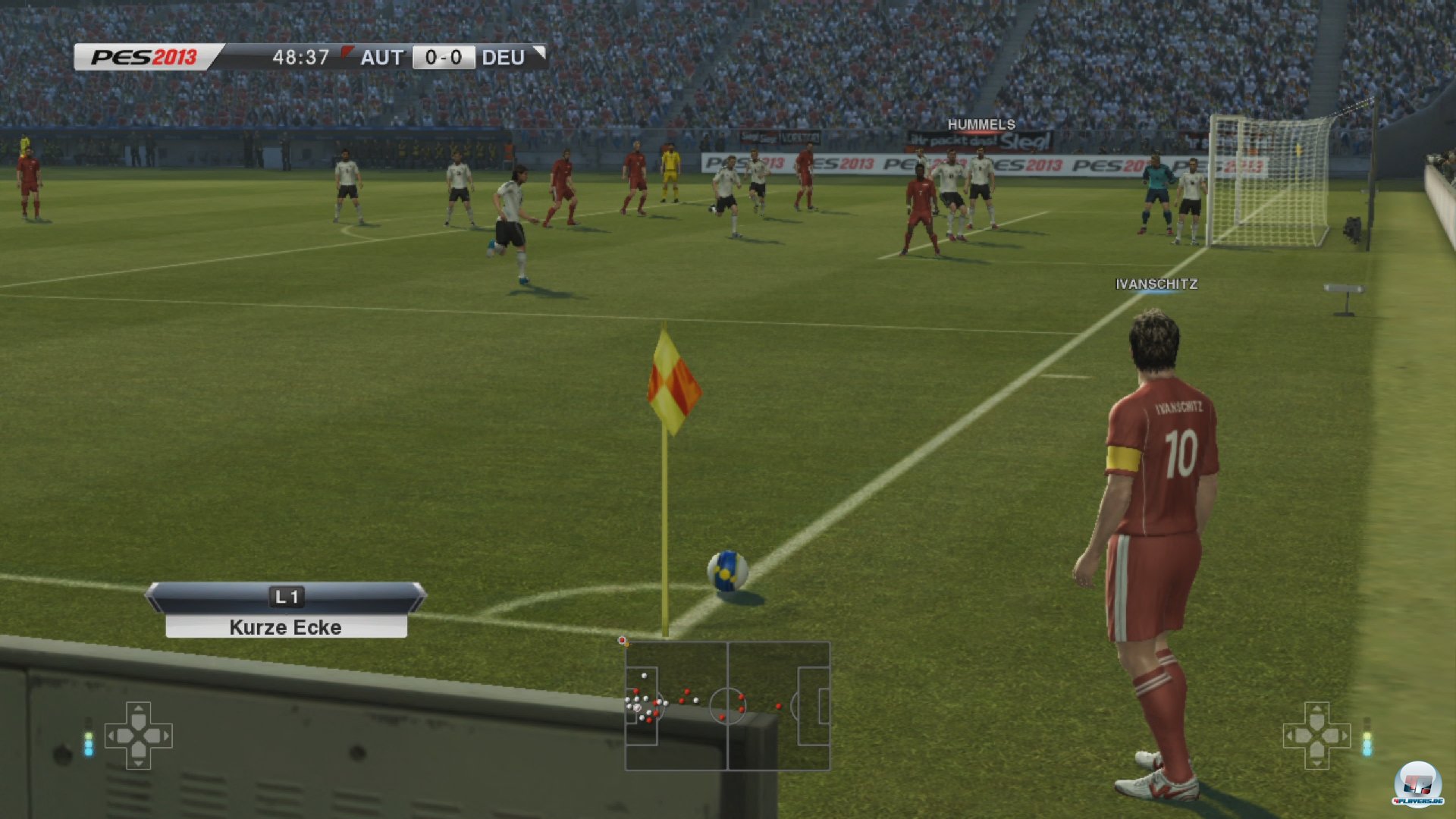 Bei den Standards hat sich nichts getan: Man kann immer noch einen Spieler ausw&auml;hlen und mit ihm durch den Strafraum pfl&uuml;gen, bevor die Ecke geschlagen wird.