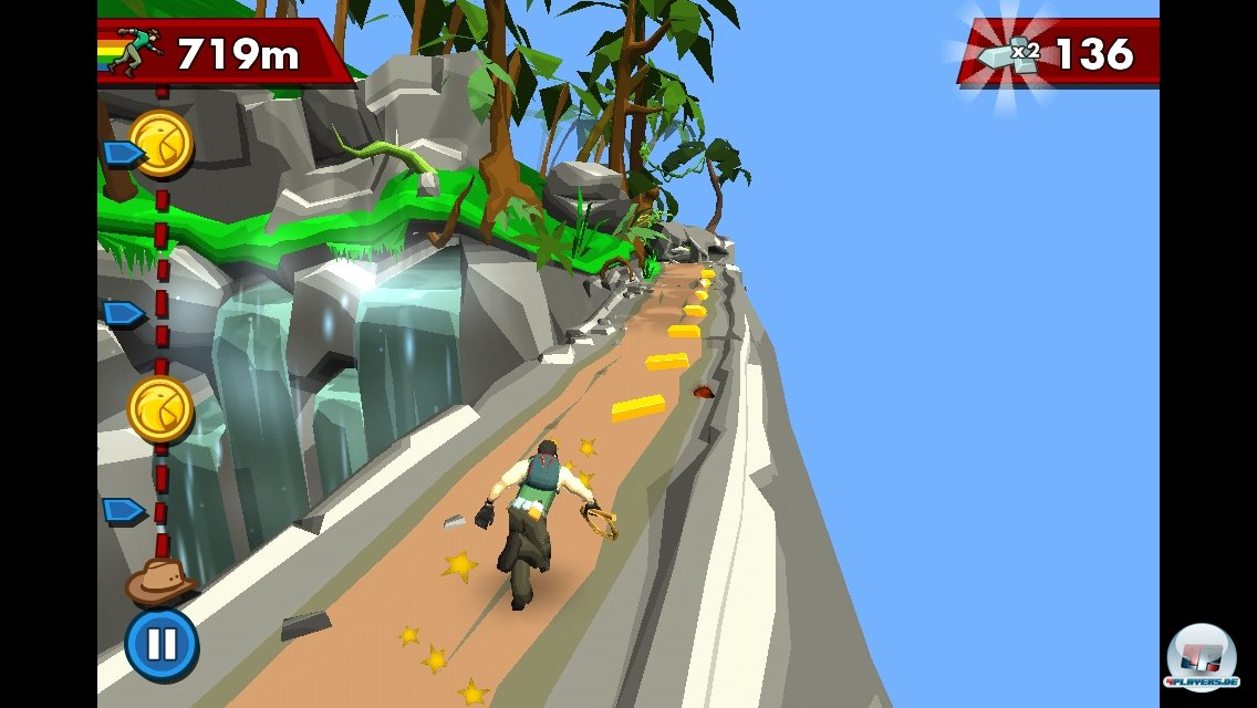 Willkommen zur&uuml;ck, Harry. Auch wenn du ganz und gar nicht mehr der Alte bist: Das neue Pitfall orientiert sich &uuml;berdeutlich an Temple Run.