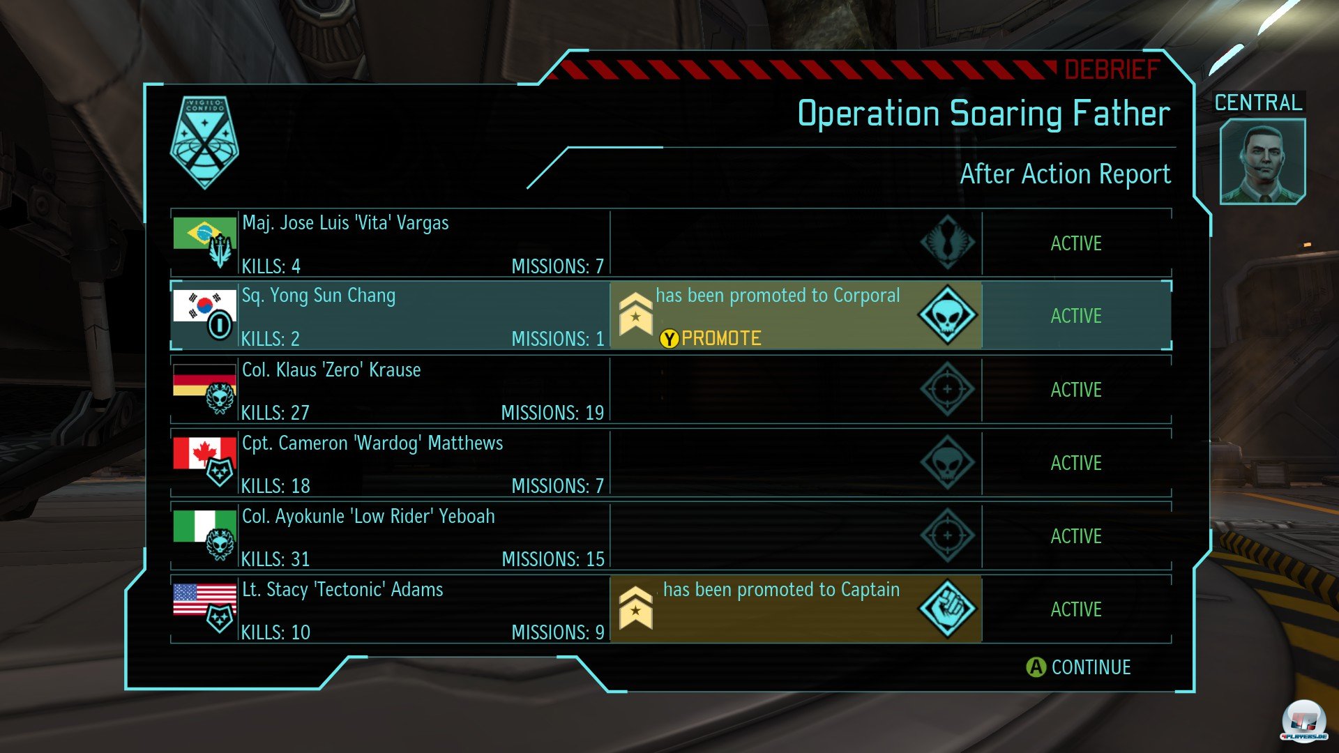 Sp&auml;testens nach der ersten Mission geh&ouml;ren die Soldaten einer von vier Klassen an. Nach guten Leistungen im Kampf werden sie bef&ouml;rdert und lernen neue F&auml;higkeiten.