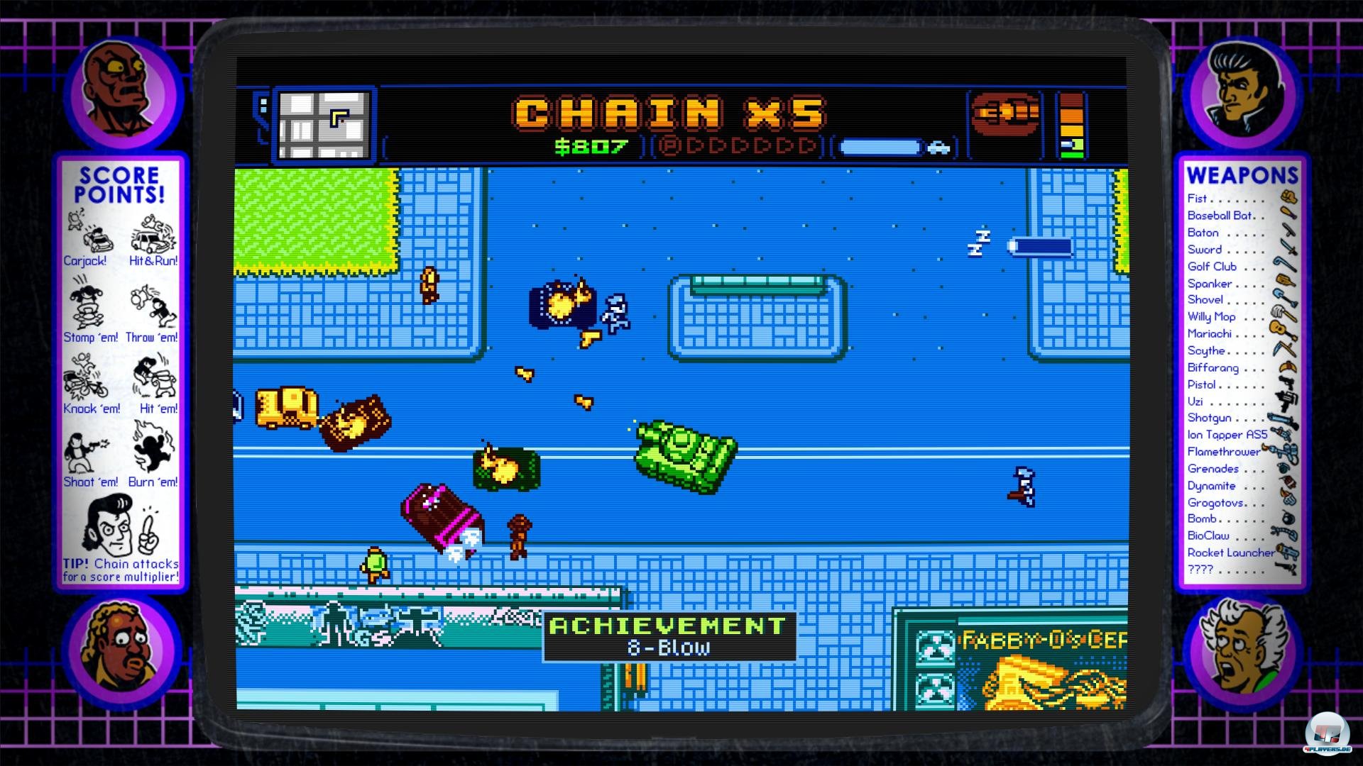 Im Grunde seines Herzens ist RCR ein Simpel-GTA: Einen beachtlichen Teil seiner Zeit verbringt man damit, in Fahrzeugen herumzurasen oder zu Fu&szlig; um sich zu ballern.